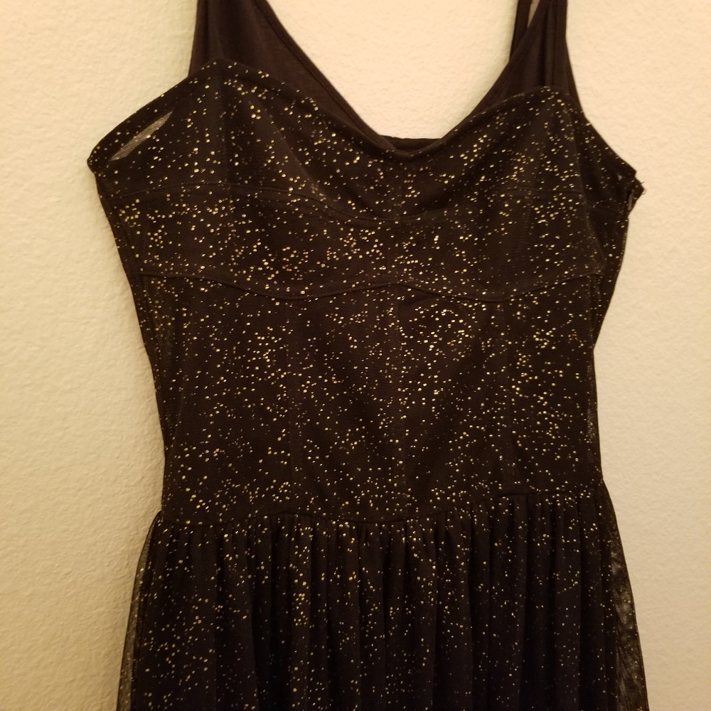 Divided sparkles dress tulle bottom strappy black - Picture 6 of 8
